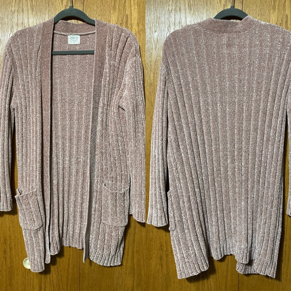 Cozy Ribbed Open-Front Cardigan Sweater - Picture 1 of 3